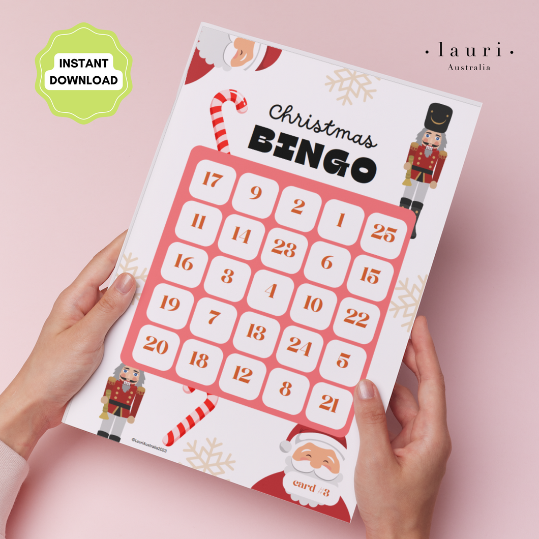Christmas Bingo Activity Kids DIY Advent Calendar - Digital Download Only (print at home)