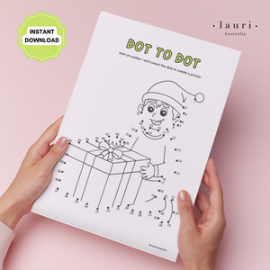 Christmas Dot to Dot Activity Print Out Sheet for Kids DIY Advent Calendar - Digital Download Only (print at home)