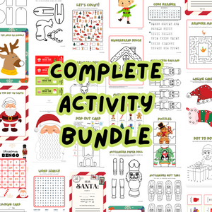 Complete Activity Bundle - 27 Print Outs for Kids DIY Advent Calendar - Digital Download Only (print at home)