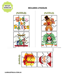 Christmas Puzzle Activity for Kids DIY Advent Calendar - Digital Download Only (print at home)