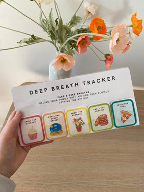Deep Breathing Tracker for Toddlers Calm Down Corner - DIGITAL DOWNLOAD
