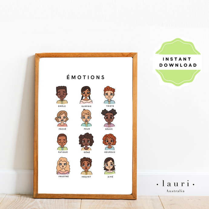 French Émotions - French Feelings Poster Lauri Australia - Digital Download