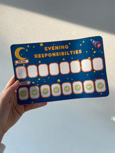 Morning + Bedtime Routine Chart - Children's Responsibility Chore Chart - Bedtime Checklist for Kids DIGITAL DOWNLOAD