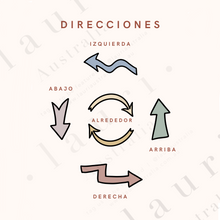 Load image into Gallery viewer, Spanish Boho Directions Poster for Kids - Cartel de direcciones Boho para guardería y aula de niños DESCARGA DIGITAL
