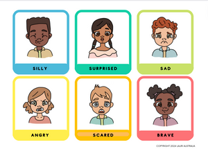 Feelings Flash Cards Printable PDF Digital Download - Emotions Cue Cards for Calming Corner