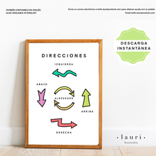 Load image into Gallery viewer, Spanish Bright Directions Poster for Kids - Cartel de Instrucciones Brillantes para Niños Guardería y Aula DESCARGA DIGITAL
