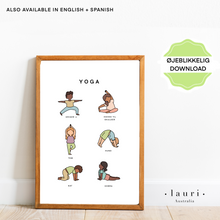 Load image into Gallery viewer, Danish Poster - Kopi af Yoga for Kids-plakat - Calm Corner Print - DIGITAL DOWNLOAD Printbar
