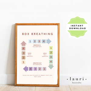 This poster helps children learn how to calm themselves down using their breath, reminding them to breathe in and out when they are upset or frustrated. It reminds them to use other tools such as listening to music or asking for a hug to help cope with the situation. This poster is a useful classroom management tool and perfect for Montessori inspired homeschool classrooms. Uses diverse inclusive skin tones