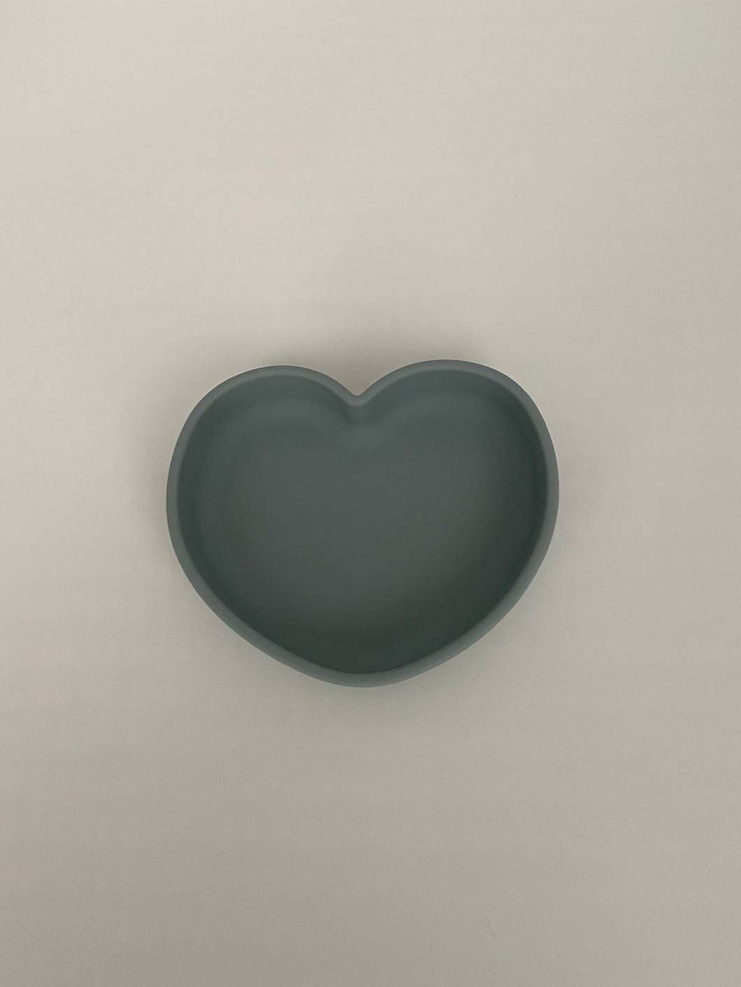 Silicone Suction Plate - Loveheart - Ocean Blue