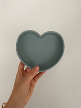 Load image into Gallery viewer, Silicone Suction Plate - Loveheart - Ocean Blue
