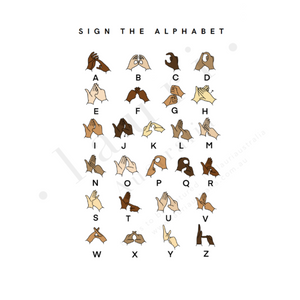 This is a digital download of a poster that displays Auslan sign language alphabet letters for deaf children to learn fingerspelling. Also suitable as british sign language poster. Our digital downloads posters and wall art are perfect for children's bedrooms, baby's nursery, playrooms and classrooms. At Lauri Australia we offer a huge range of poster and wall art designs, featuring both boho muted tones and bright colours. 